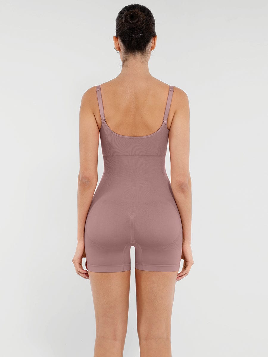 אוברול מחטב Seamless עם תמיכת חזה חיטוב מותניים ובטן והרמת ישבן
