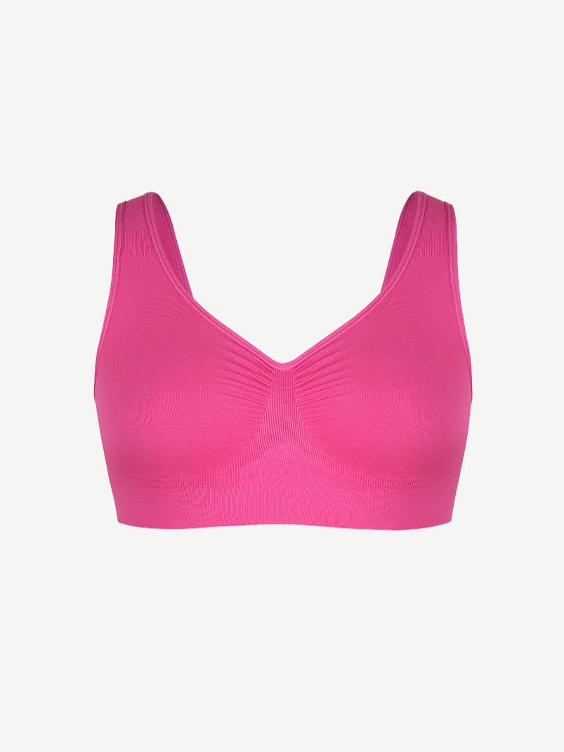 חזייה מחטבת Seamless עם תמיכת חזה וגב רחב
