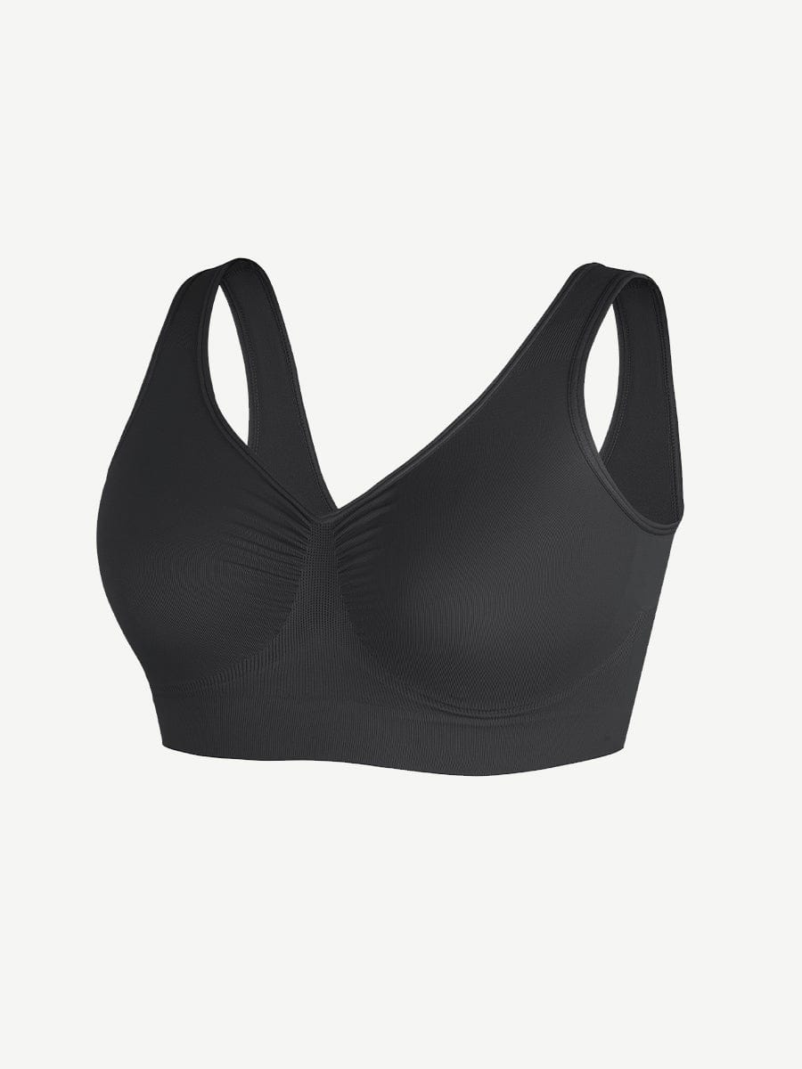 חזייה מחטבת Seamless עם תמיכת חזה וגב רחב
