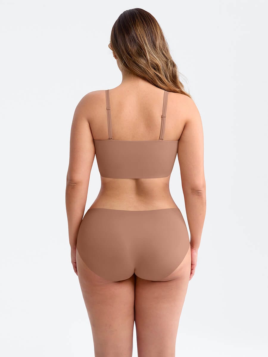 חזיית סטרפלס עם קאפים מבד FeelSoft