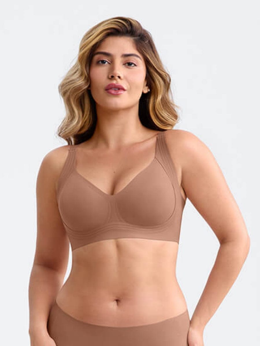 חזיית טי שירט Seamless ללא קשת עם מחשוף עמוק וגב חלק