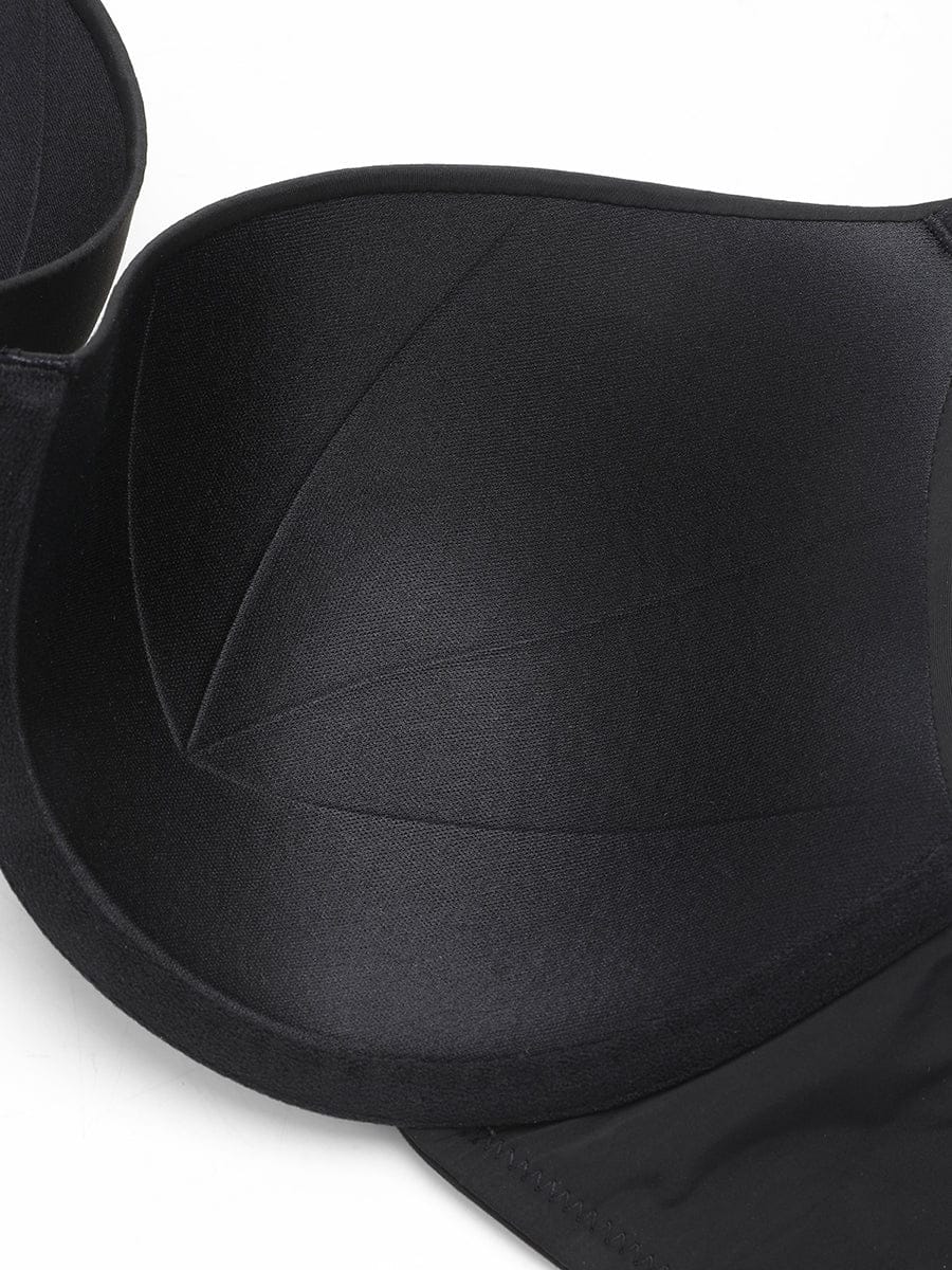 חזיית טי שירט פוש אפ חצי כיסוי עם קשת Seamless וכתפיות מתכווננות