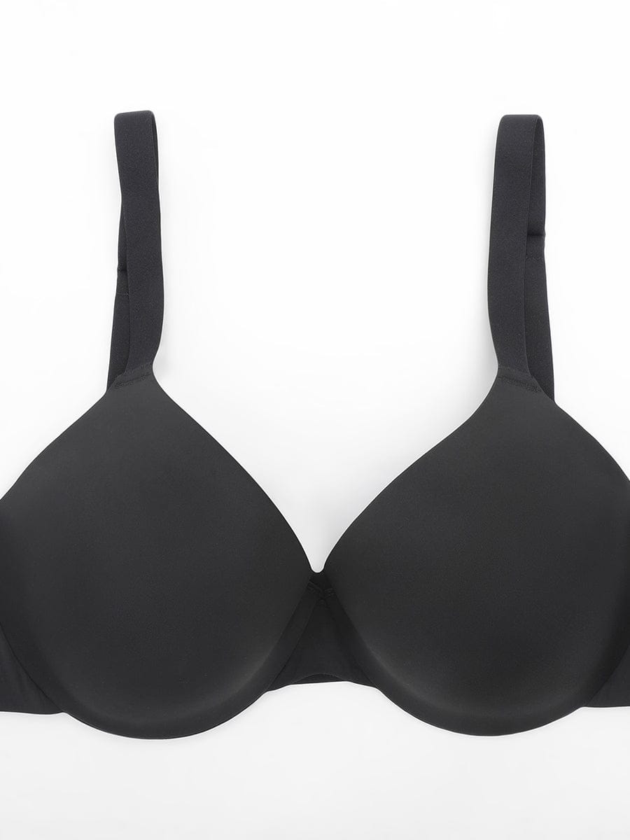 חזיית טי שירט פוש אפ חצי כיסוי עם קשת Seamless וכתפיות מתכווננות