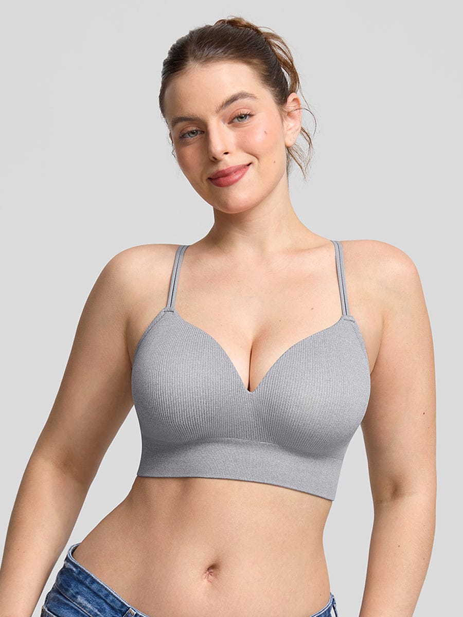 חזיית טי שירט Seamless חצי כיסוי ללא קשת