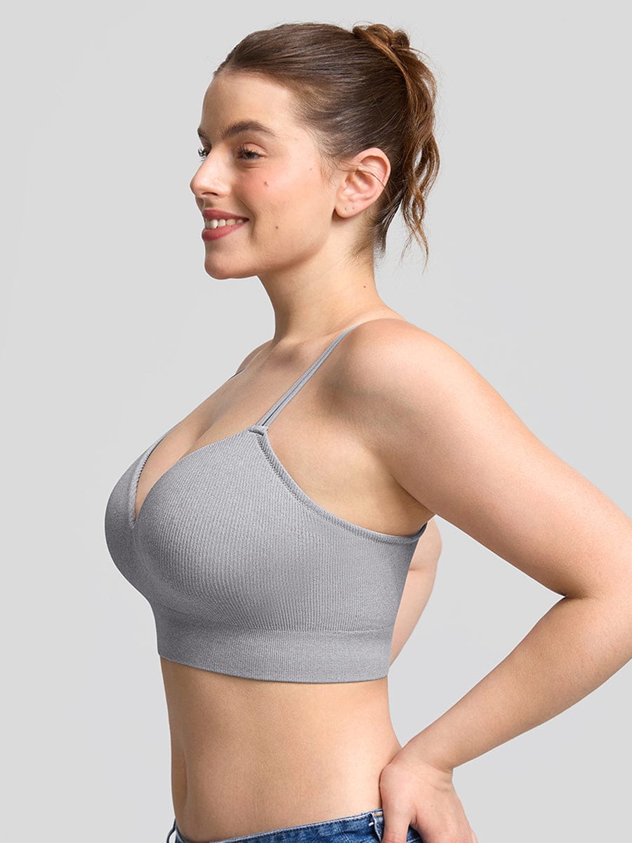 חזיית טי שירט Seamless חצי כיסוי ללא קשת
