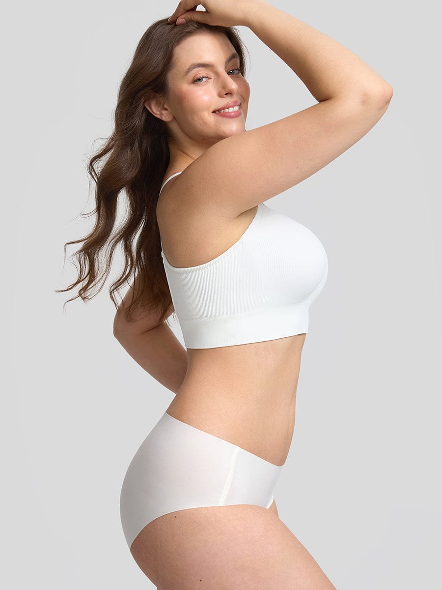 חזיית טי שירט Seamless חצי כיסוי ללא קשת
