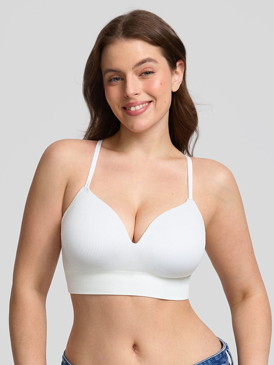 חזיית טי שירט Seamless חצי כיסוי ללא קשת