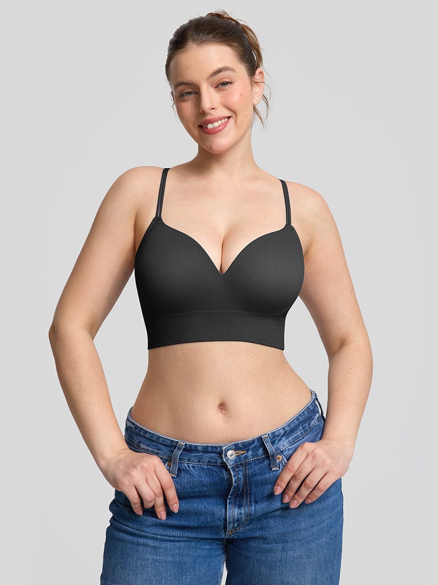 חזיית טי שירט Seamless חצי כיסוי ללא קשת