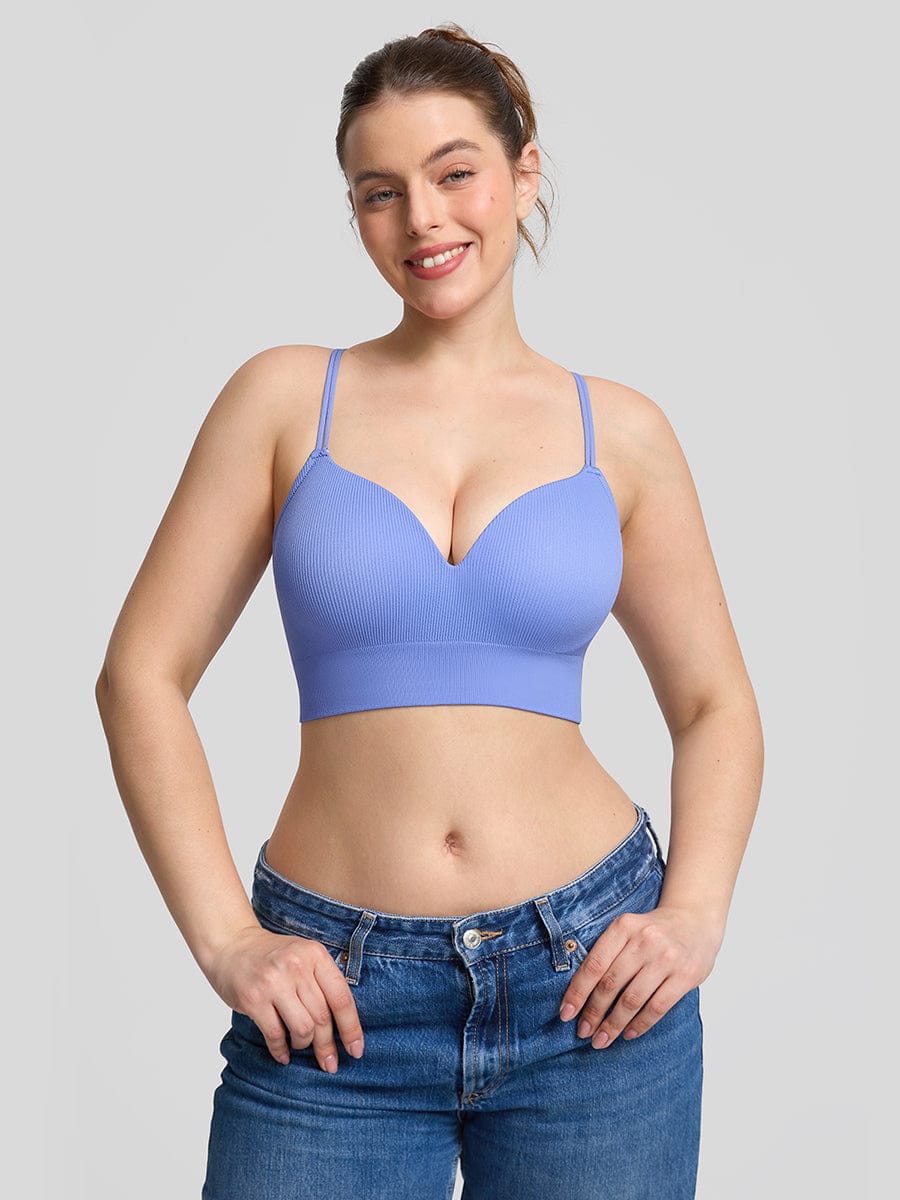 חזיית טי שירט Seamless חצי כיסוי ללא קשת