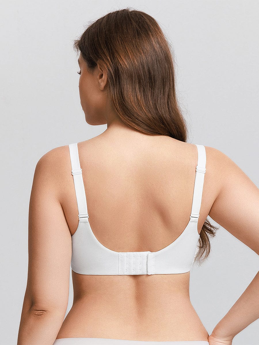 חזיית טי שירט פוש אפ חצי כיסוי עם קשת Seamless וכתפיות מתכווננות