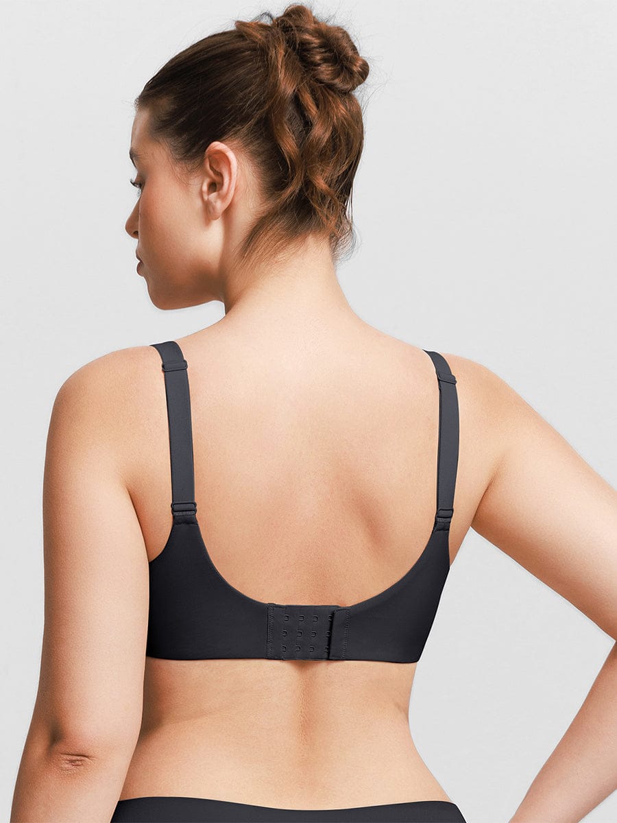 חזיית טי שירט פוש אפ חצי כיסוי עם קשת Seamless וכתפיות מתכווננות