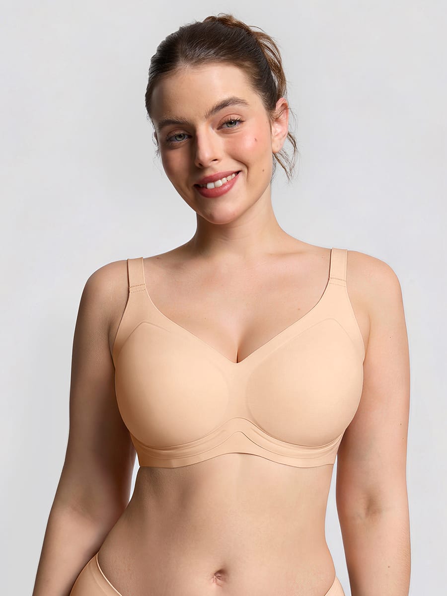 חזיית טי שירט Seamless עם תמיכת ג'ל ללא קשת