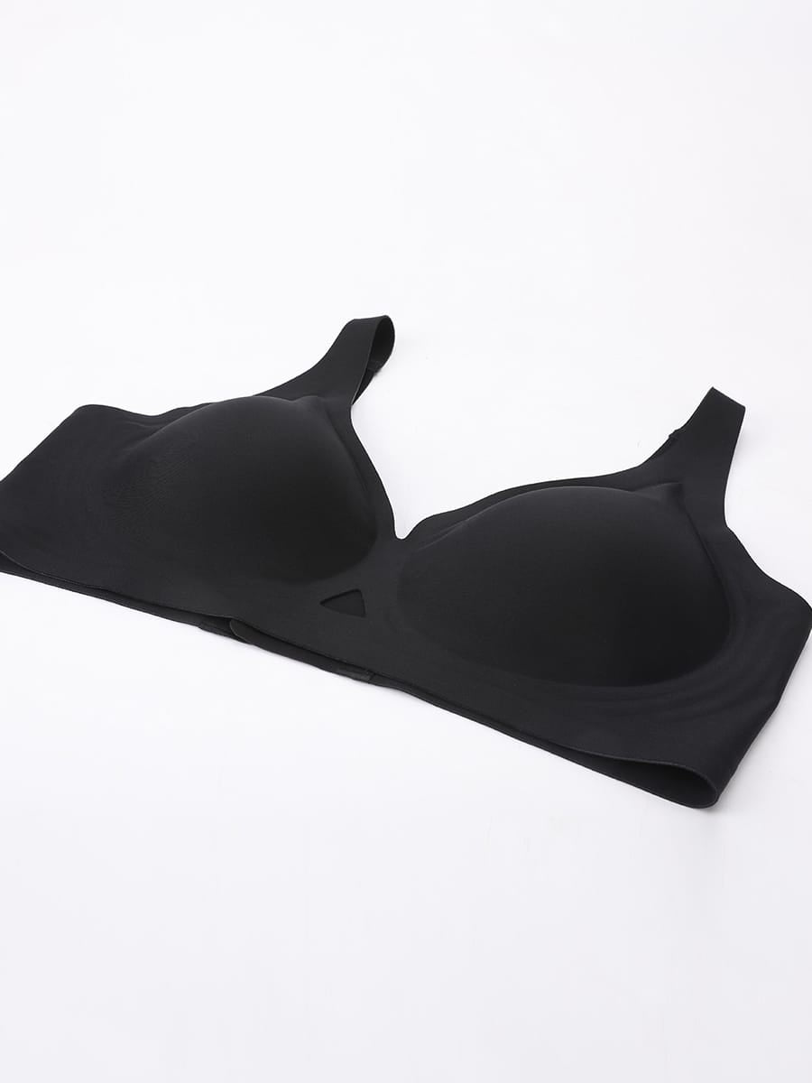 חזיית טי שירט Seamless עם פתח קדמי ותמיכת ג'ל ללא קשת