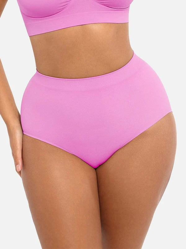 תחתון מחטב Seamless בגזרה בינונית עם חיטוב בטן ועיצוב ישבן