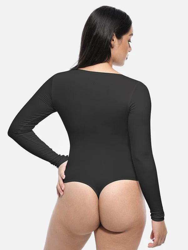 בגד גוף Seamless עם מחוך מובנה להצרת המותניים