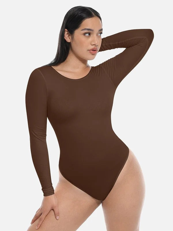בגד גוף Seamless עם מחוך מובנה להצרת המותניים
