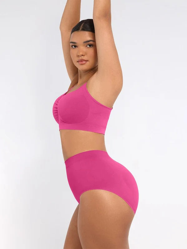 חזייה מחטבת Seamless ללא קשת עם תמיכה וכתפיות מתכווננות