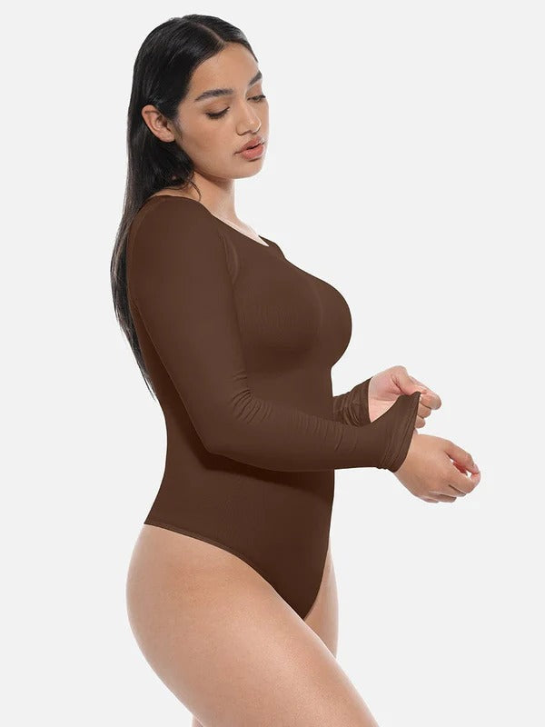 בגד גוף Seamless עם מחוך מובנה להצרת המותניים