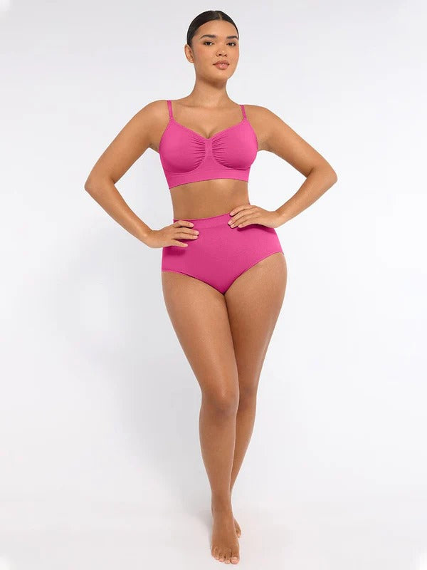 חזייה מחטבת Seamless ללא קשת עם תמיכה וכתפיות מתכווננות