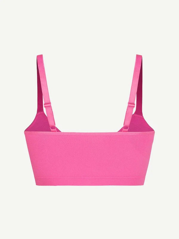 חזייה מחטבת Seamless ללא קשת עם תמיכה וכתפיות מתכווננות