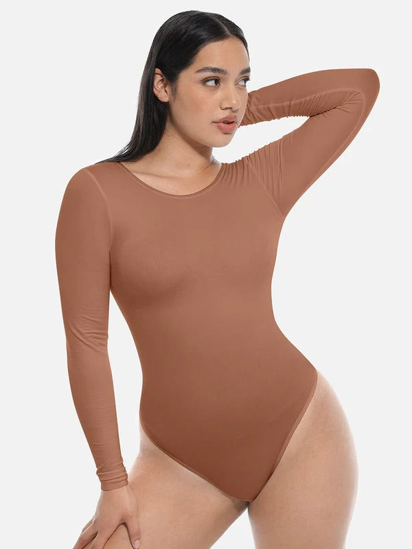 בגד גוף Seamless עם מחוך מובנה להצרת המותניים