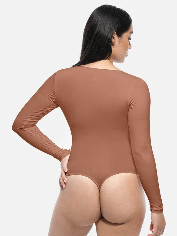 בגד גוף Seamless עם מחוך מובנה להצרת המותניים