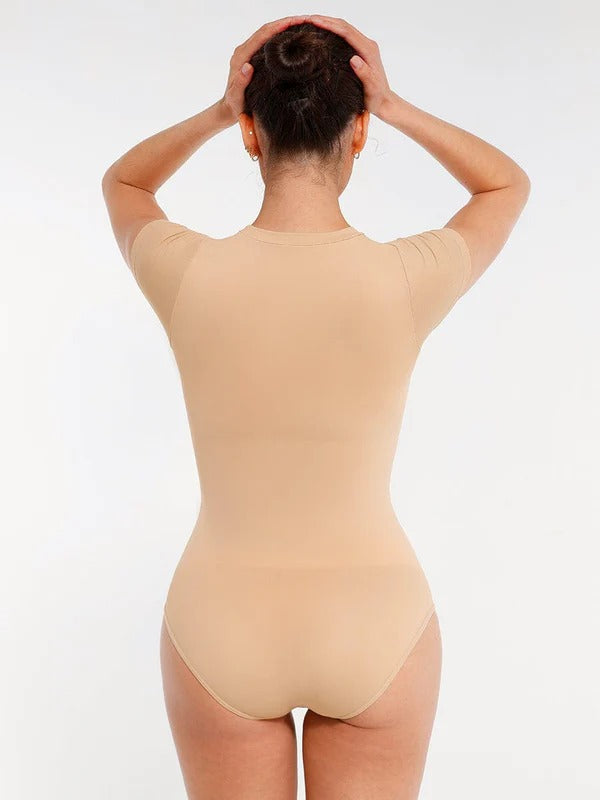 בגד גוף Seamless עם חיטוב מותניים ובטן בגזרה קלאסית