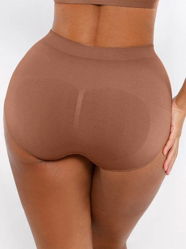 תחתון מחטב Seamless בגזרה בינונית עם חיטוב בטן ועיצוב ישבן
