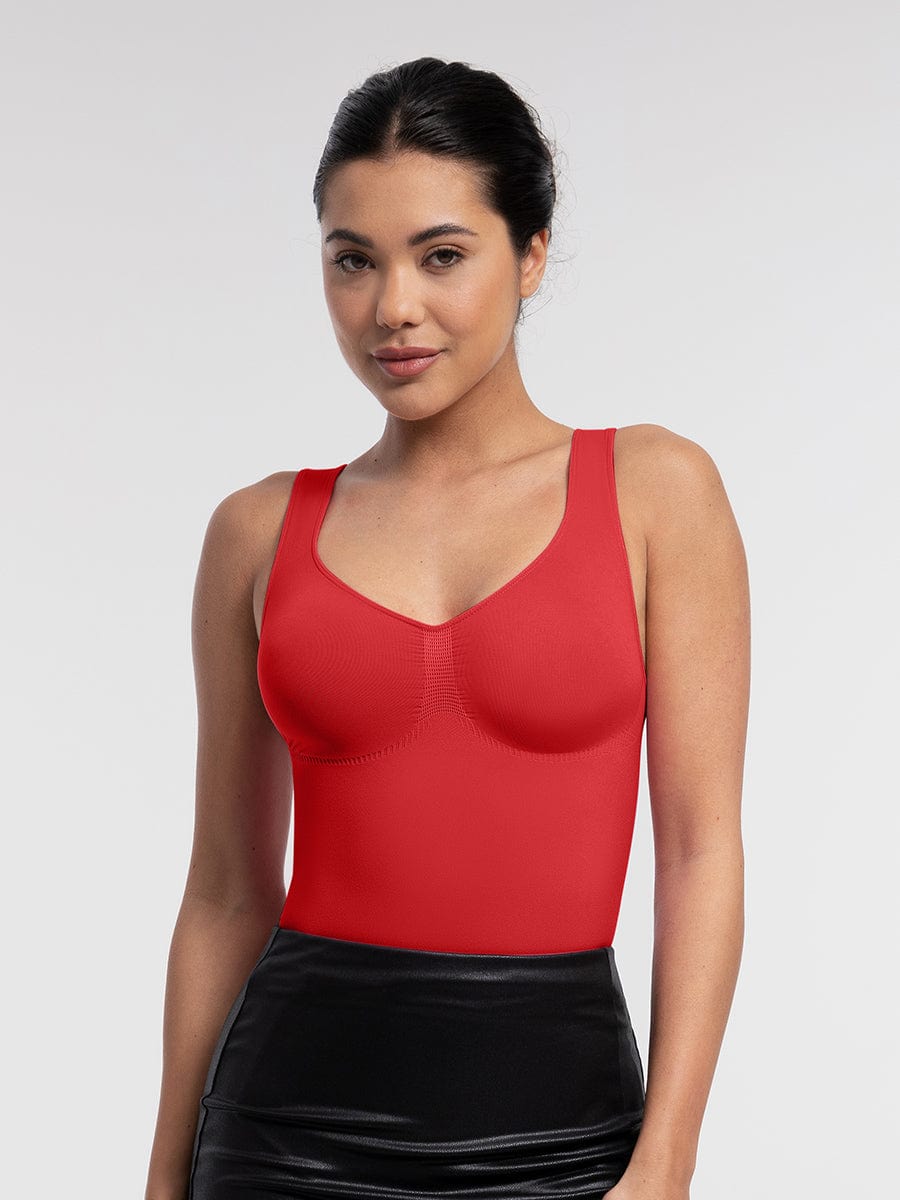 בגד גוף חוטיני מחטב Seamless עם תמיכת חזה וחיטוב מותניים ובטן