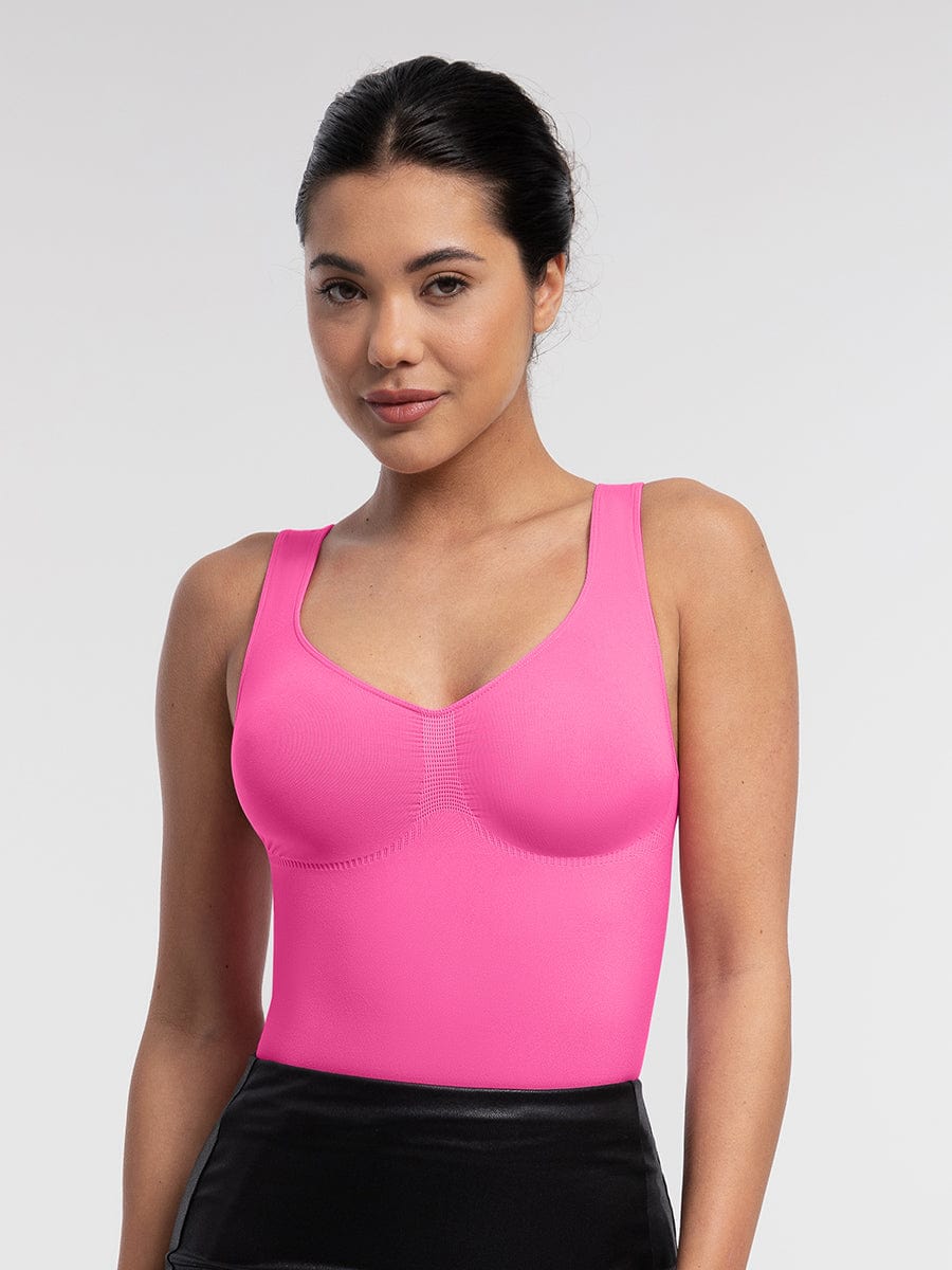 בגד גוף חוטיני מחטב Seamless עם תמיכת חזה וחיטוב מותניים ובטן