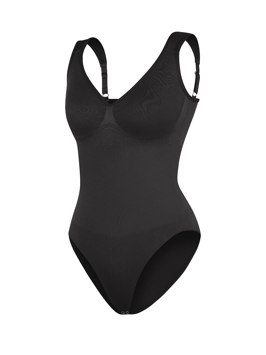 בגד גוף מחטב Seamless עם מחשוף יהלום תמיכת חזה חיטוב מותניים בגזרה קלאסית