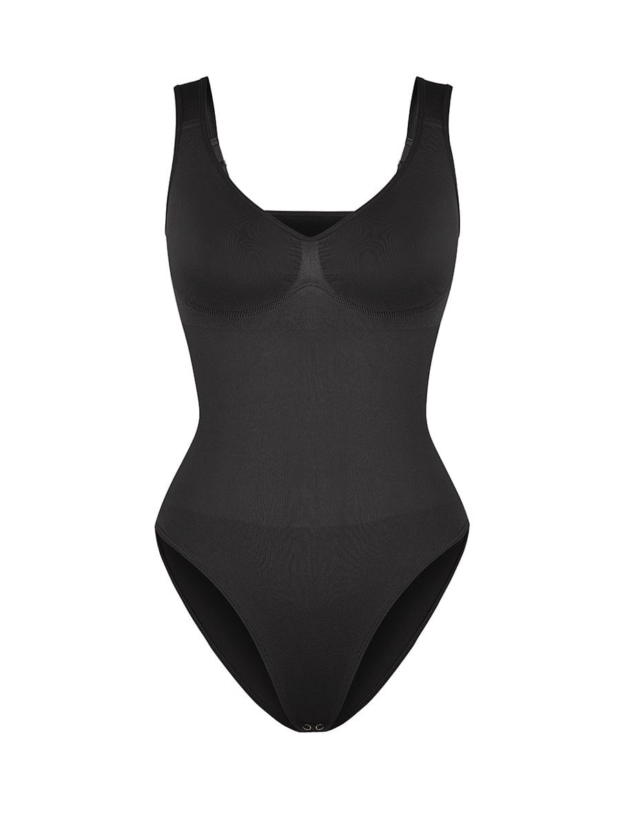 בגד גוף מחטב Seamless עם מחשוף יהלום תמיכת חזה חיטוב מותניים בגזרה קלאסית