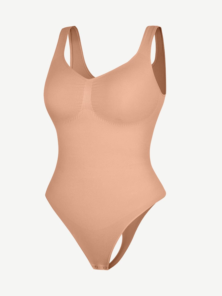 בגד גוף חוטיני מחטב Seamless עם תמיכת חזה וחיטוב מותניים ובטן