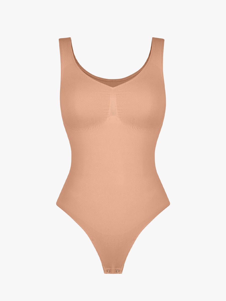 בגד גוף חוטיני מחטב Seamless עם תמיכת חזה וחיטוב מותניים ובטן