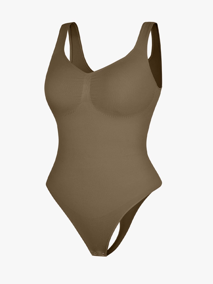בגד גוף חוטיני מחטב Seamless עם תמיכת חזה וחיטוב מותניים ובטן