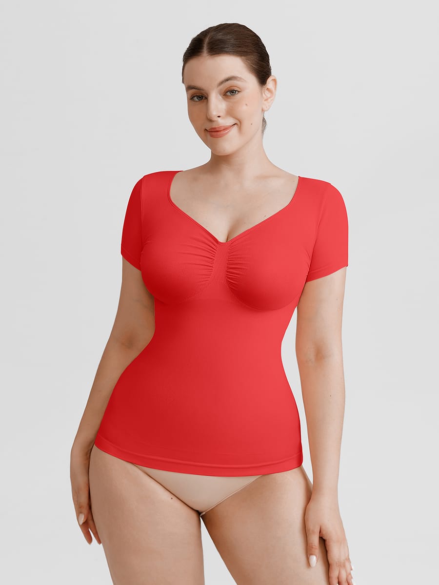 גופיית מחטב חלקה עם תמיכה בחזה וחיטוב הבטן